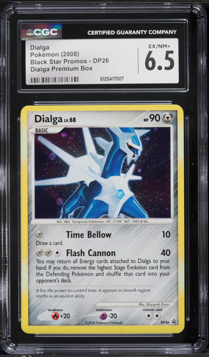 2008 Pokemon Diamond & Pearl Black Star Promo Premium Box Dialga #DP26 CGC 6.5 EXMT+