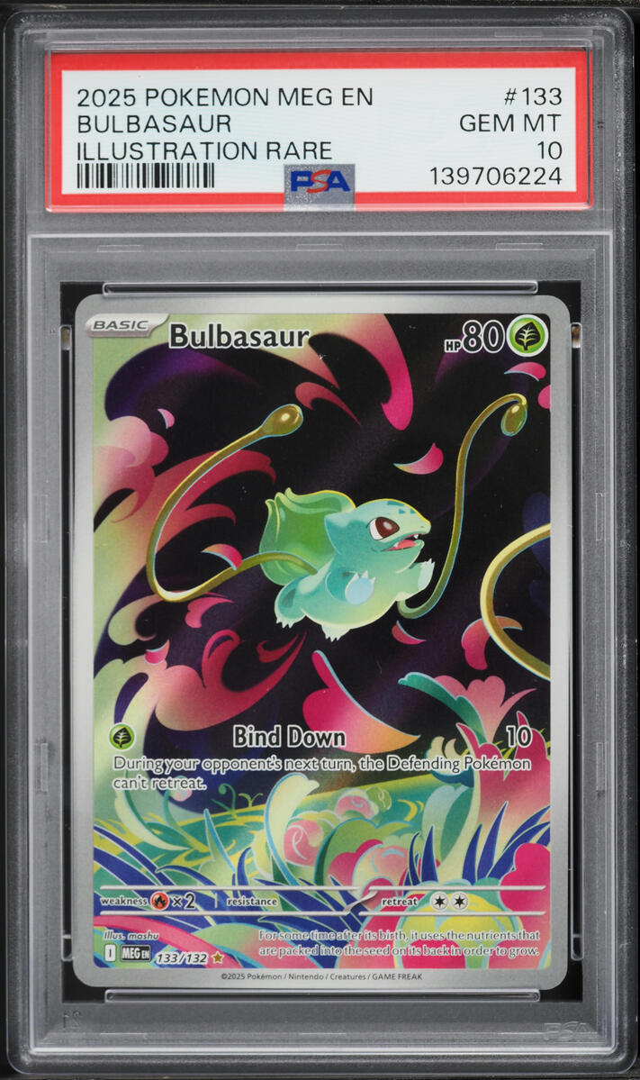 2025 Pokemon Mega Evolution IR Bulbasaur #133 PSA 10 GEM MINT