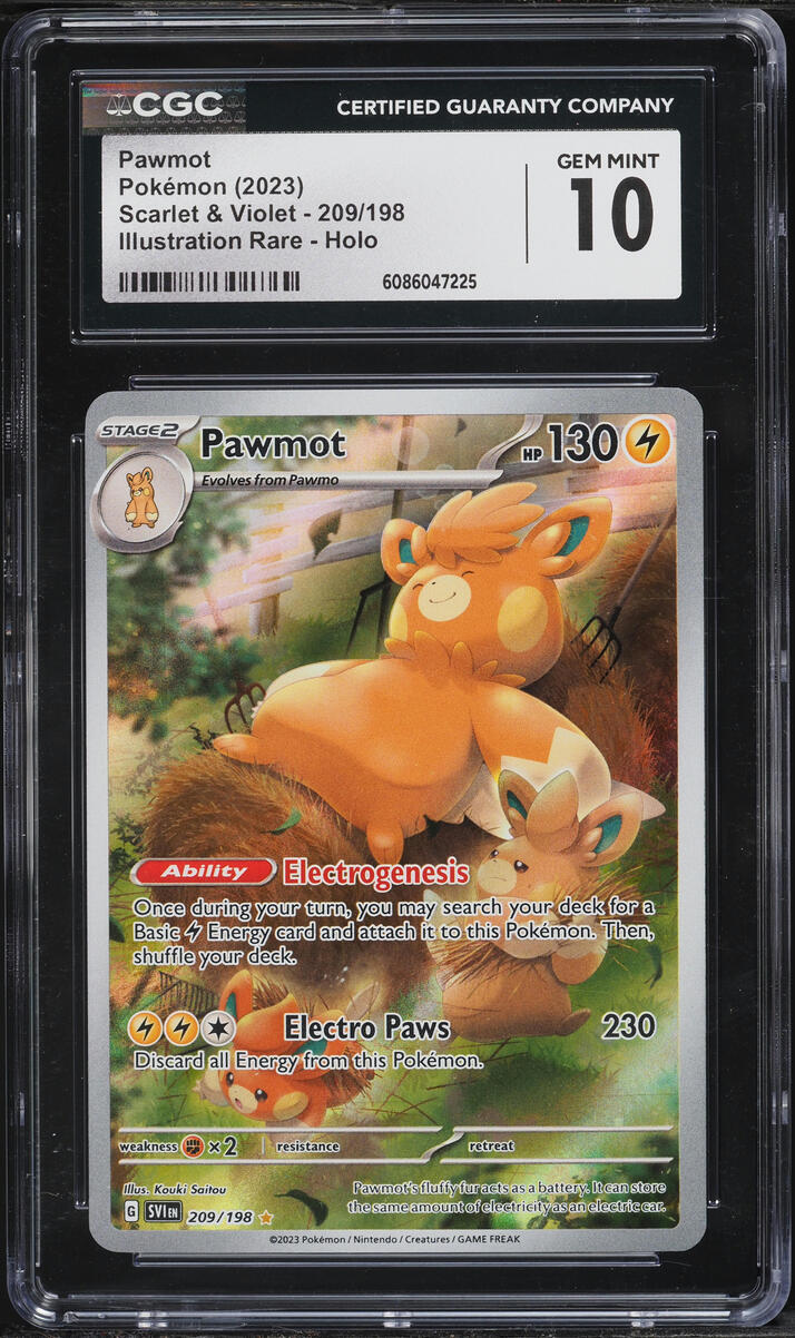 2023 Pokemon Scarlet & Violet IR Pawmot #209 CGC 10 GEM MINT