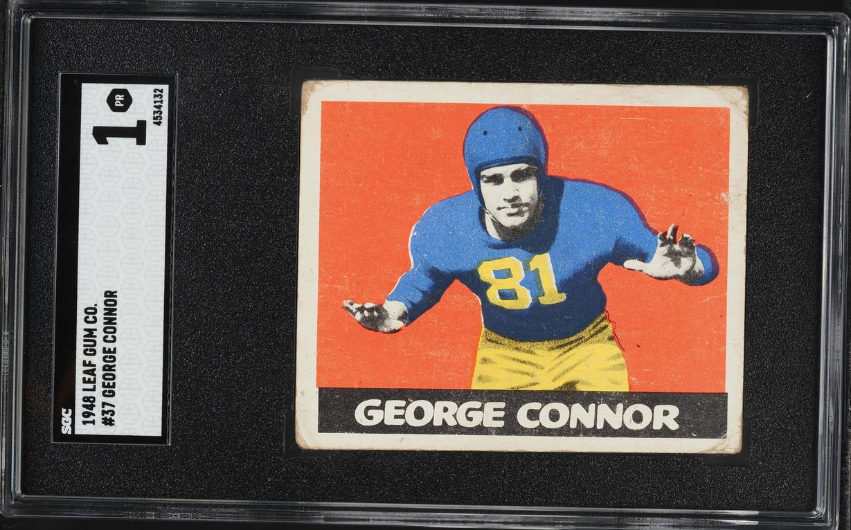 1948 Leaf Football George Connor ROOKIE #37 SGC 1 PR