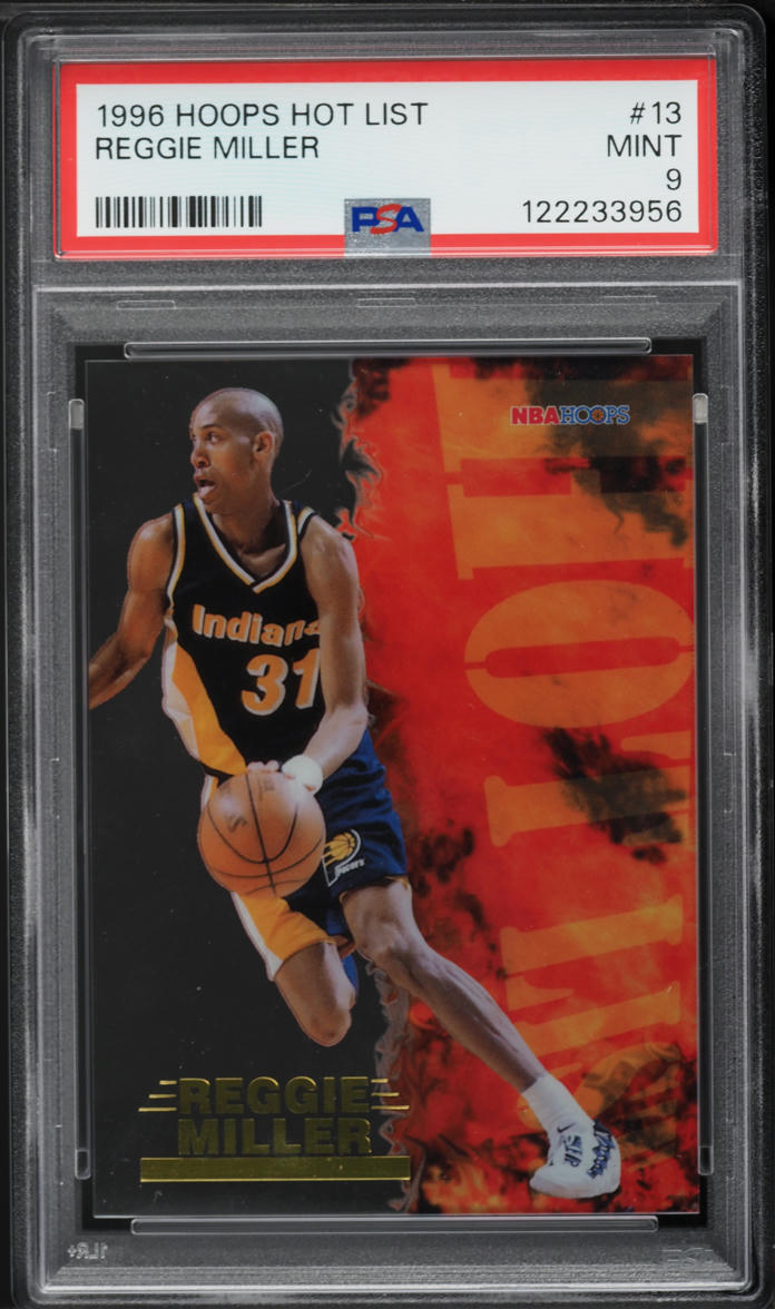 1996 Hoops Hot List Reggie Miller #13 PSA 9 MINT