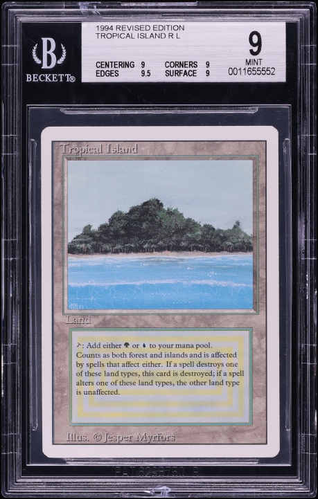 Tropical  デュアルランド 1994 Magic The Gathering MTG Revised Edition Dual Land Tropical