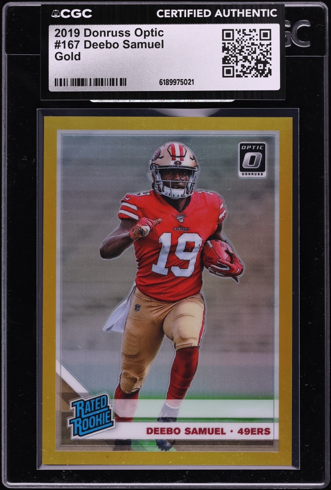 2019 Donruss Optic Gold Deebo Samuel ROOKIE /10 #167 CGC AUTH