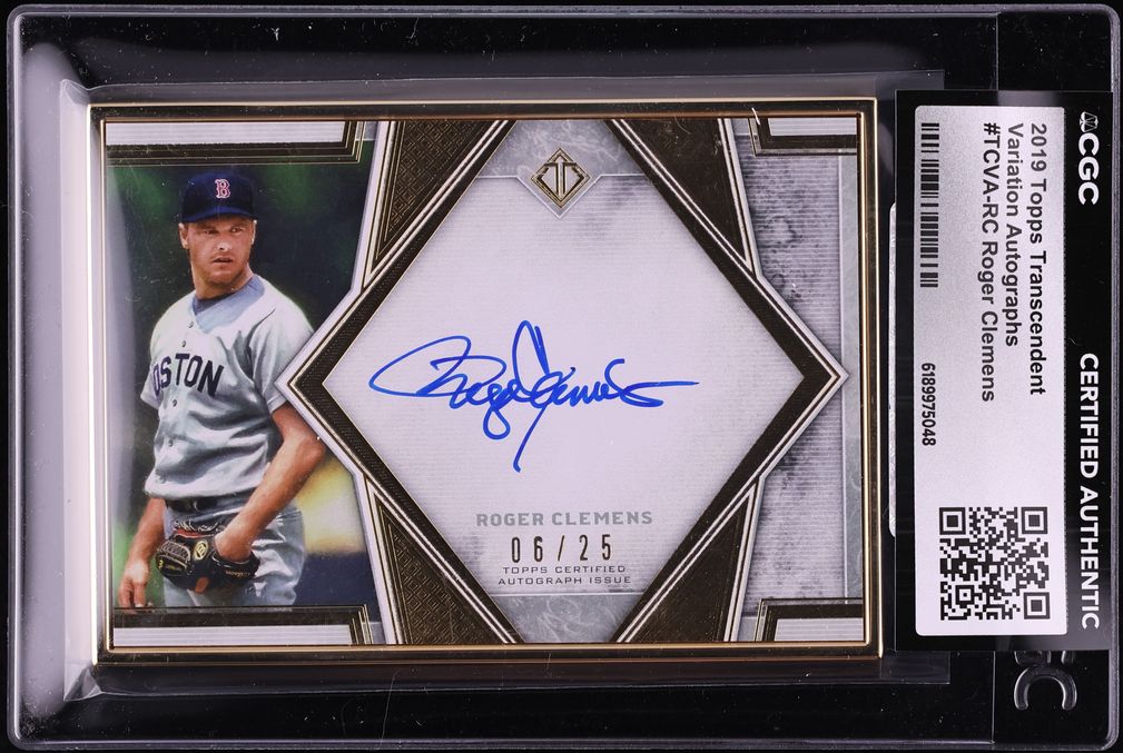 2019 Topps Transcendent Variation Roger Clemens AUTO /25 #TCVA-RC CGC AUTH