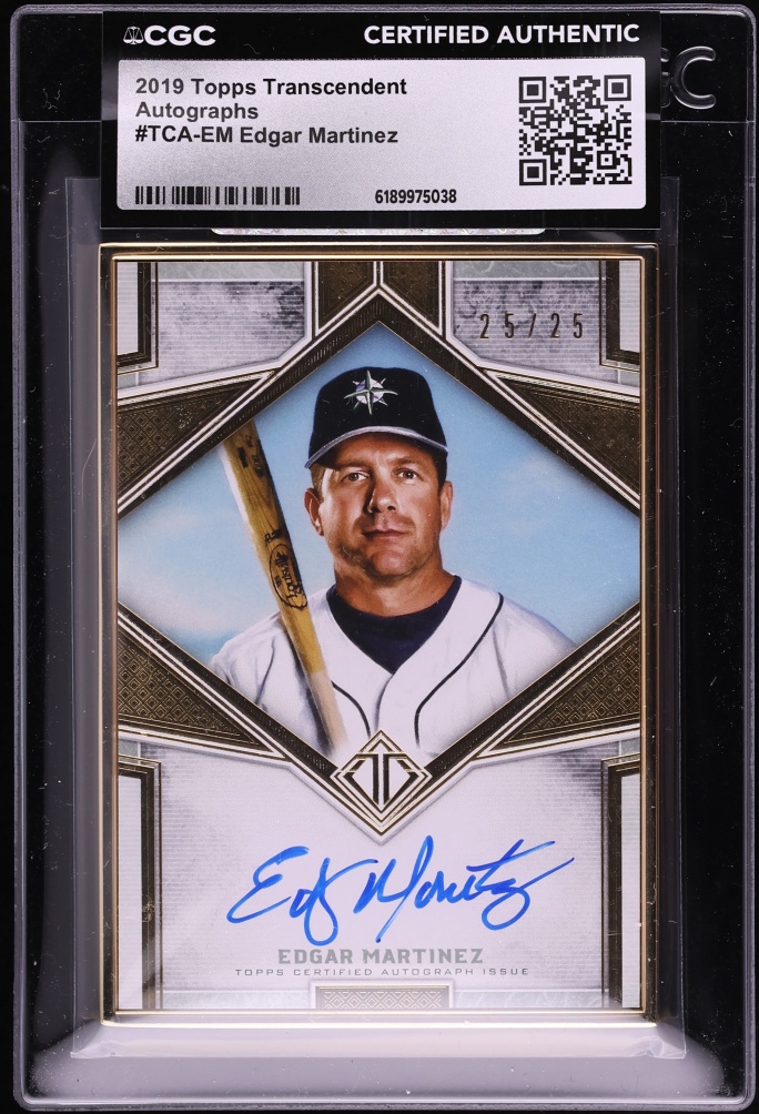 2019 Topps Transcendent Edgar Martinez AUTO 25/25 #TCA-EM CGC AUTH