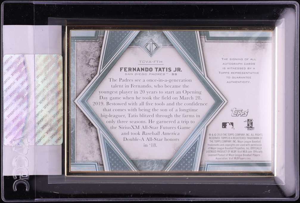 2019 Topps Transcendent Image Variations Emerald Fernando Tatis Jr. ROOKIE AUTO /15 CGC AUTH - Photo 2