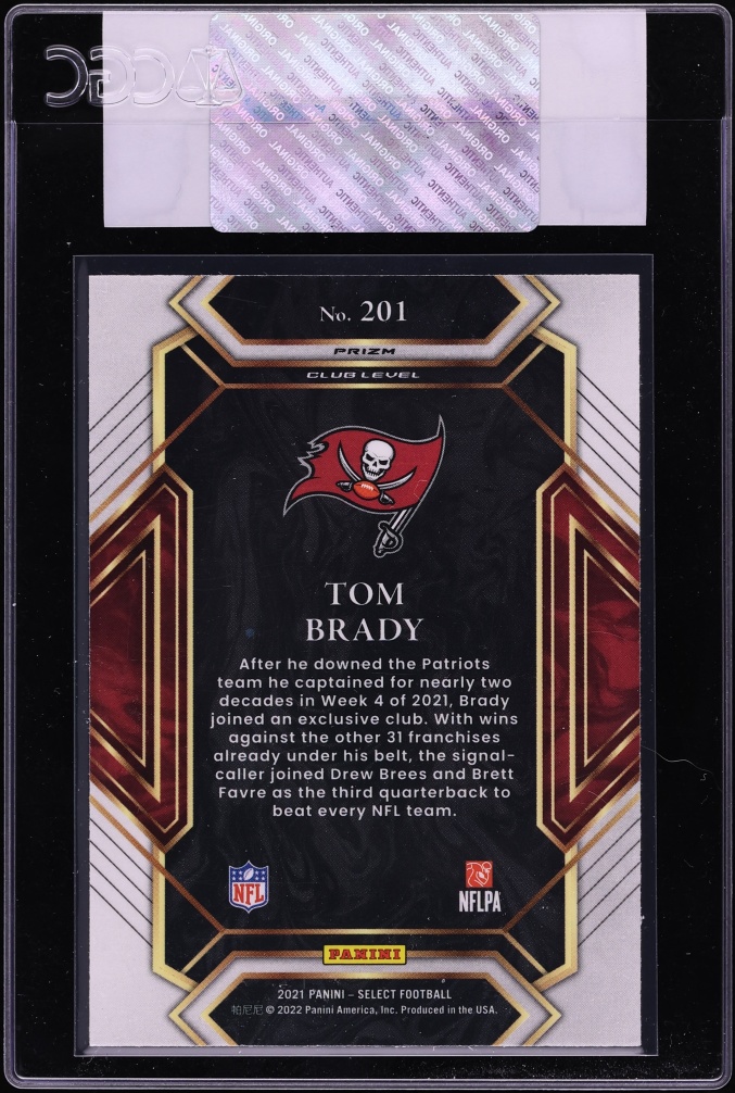 2021 Select Club Level Cosmic Tom Brady #201 CGC AUTH - Photo 2