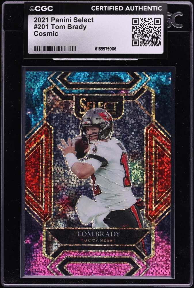 2021 Select Club Level Cosmic Tom Brady #201 CGC AUTH