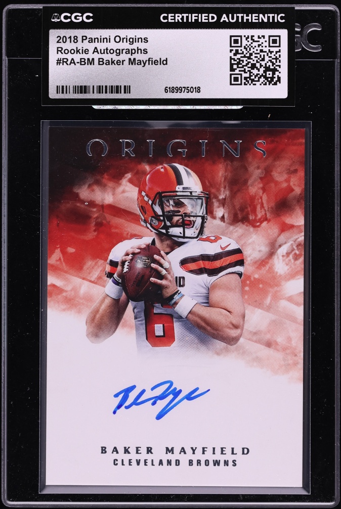 2018 Panini Origins Baker Mayfield ROOKIE AUTO #RA-BM CGC AUTH