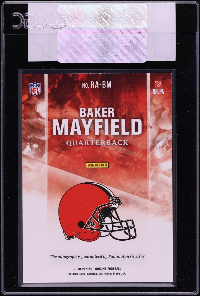 2018 Panini Origins Baker Mayfield ROOKIE AUTO #RA-BM CGC AUTH - Photo 2