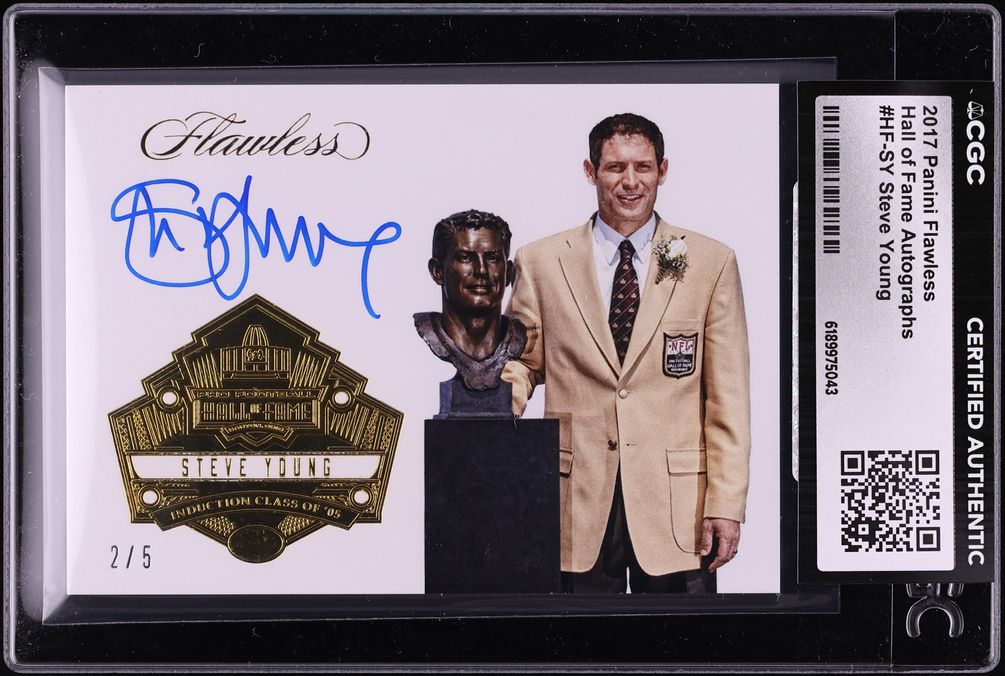 2017 Panini Flawless Hall Of Fame Steve Young AUTO /5 #HF-SY CGC AUTH