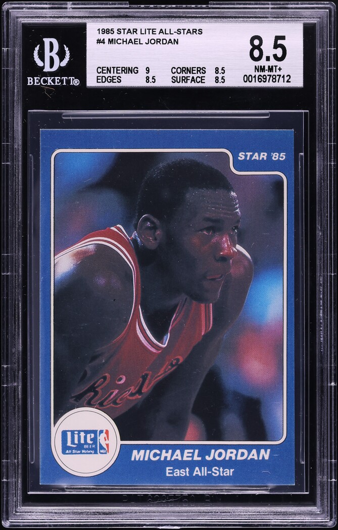 1985 Star Lite All-Stars Michael Jordan ROOKIE #4A BGS 8.5 NM-MT+ - Main Image