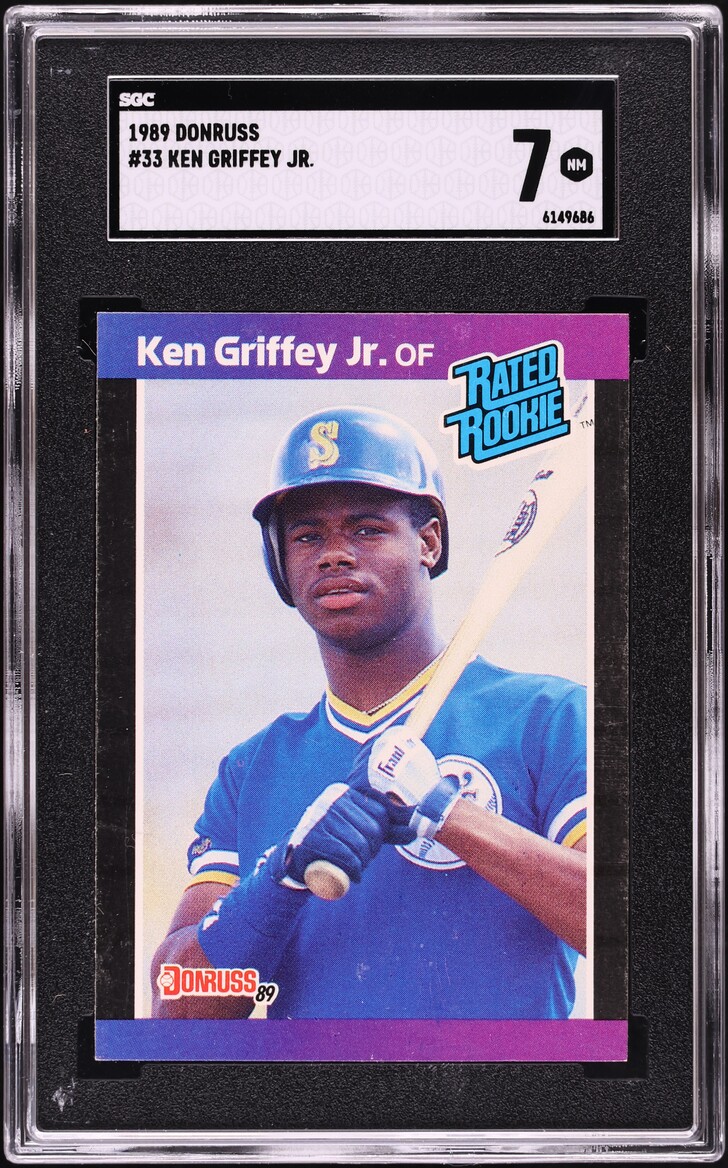 1989 Donruss Ken Griffey Jr. ROOKIE #33 SGC 7 NRMT