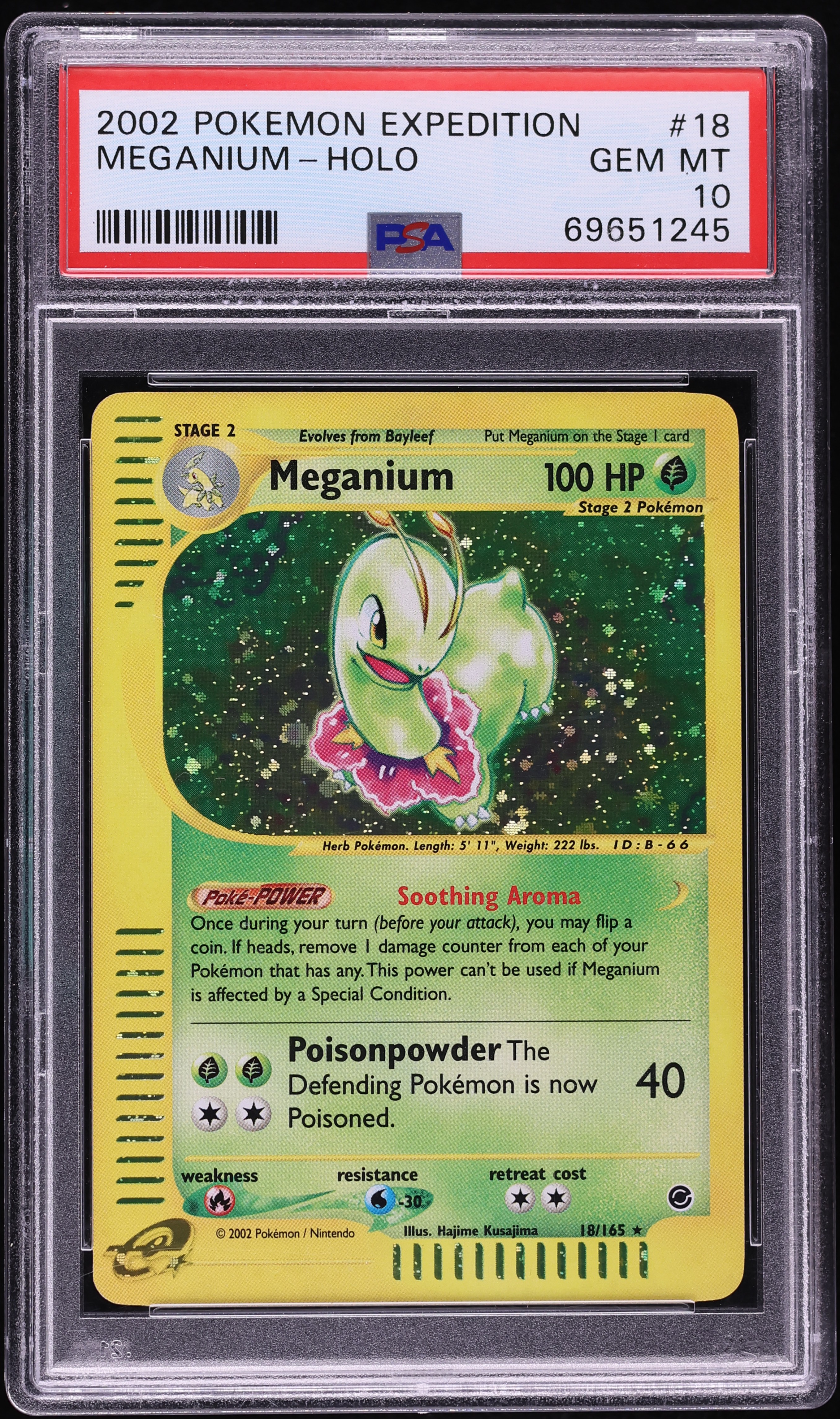 2002 Pokemon Expedition Holo Meganium #18 PSA 10 GEM MINT