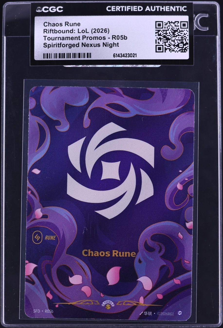 2026 Riftbound LoL Tournament Promo Spiritforged Nexus Night Chaos Rune ...