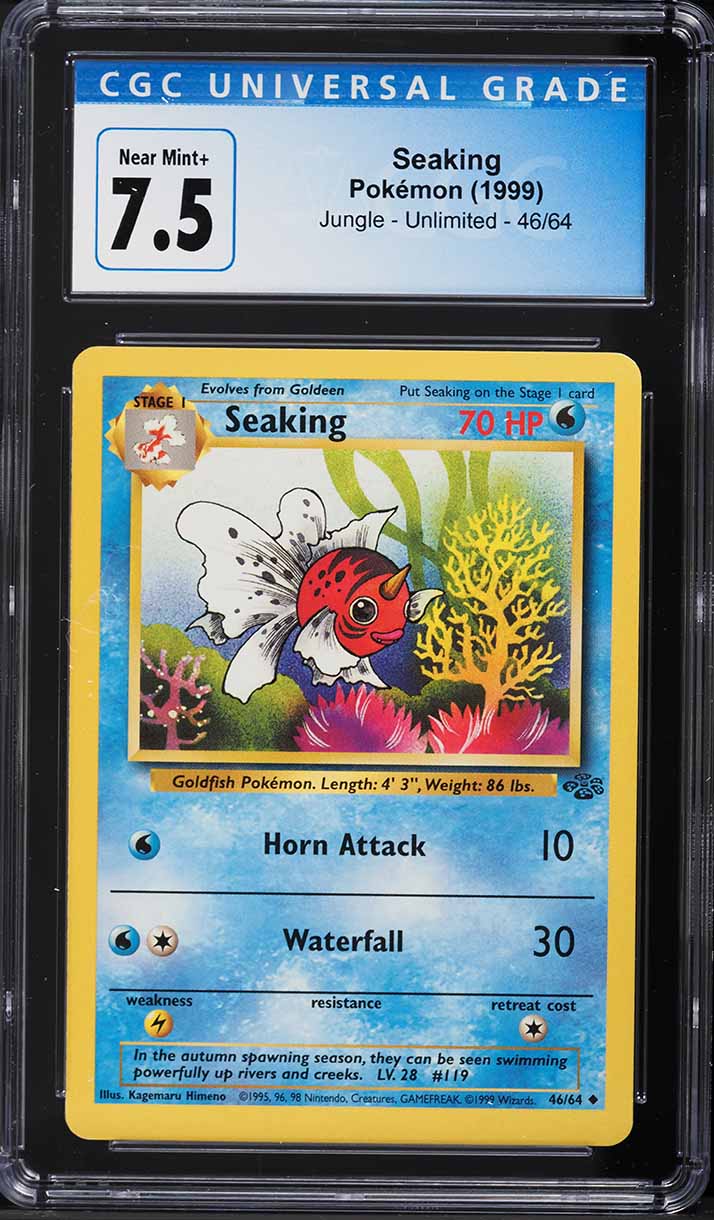 1999 Pokemon Jungle Seaking #46 CGC 7.5 NRMT+