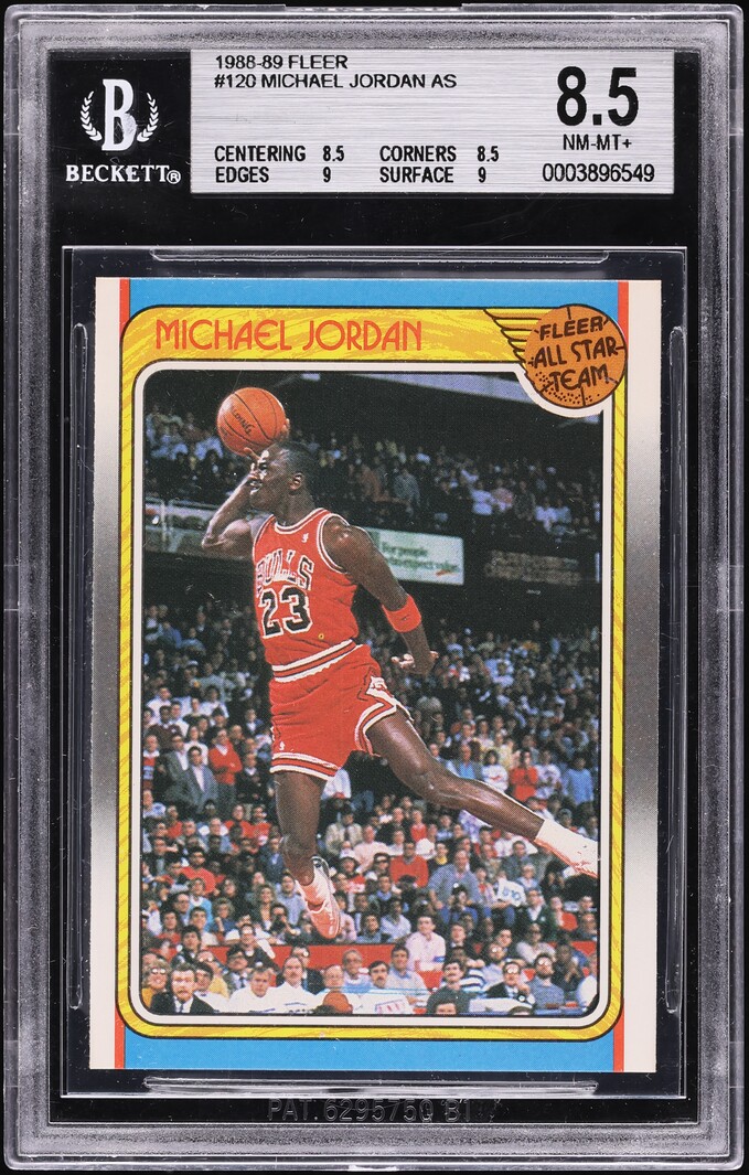 1988 Fleer Basketball Michael Jordan ALL-STAR  #120 BGS 8.5 NM-MT+