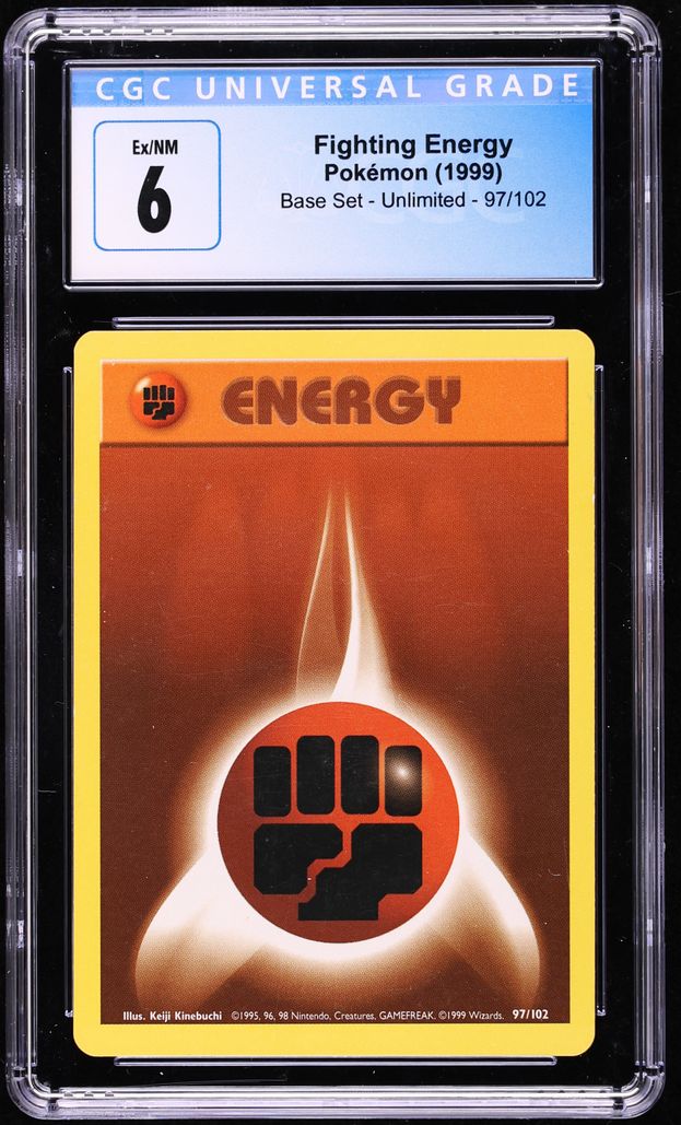 1999 Pokemon Base Set Fighting Energy #97 CGC 6 EXMT