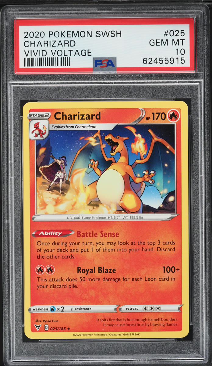 2020 Pokemon Sword & Shield Vivid Voltage Charizard #25 PSA 10 GEM MINT