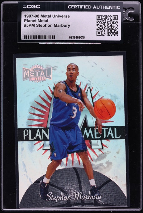 1997 Metal Universe Planet Stephon Marbury #5PM CGC AUTH