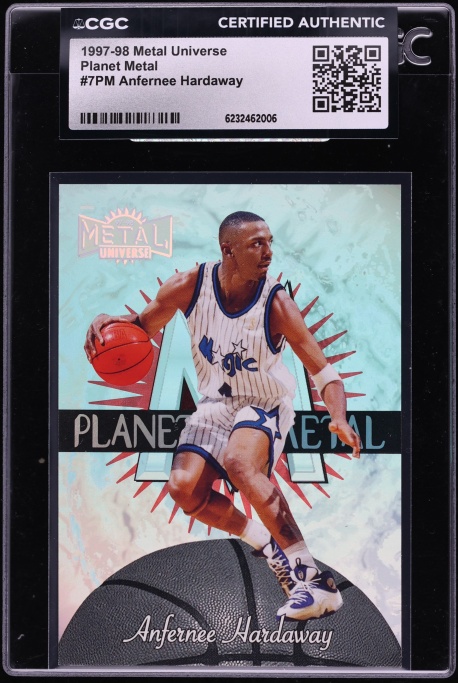 1997 Metal Universe Planet Anfernee Hardaway #7PM CGC AUTH