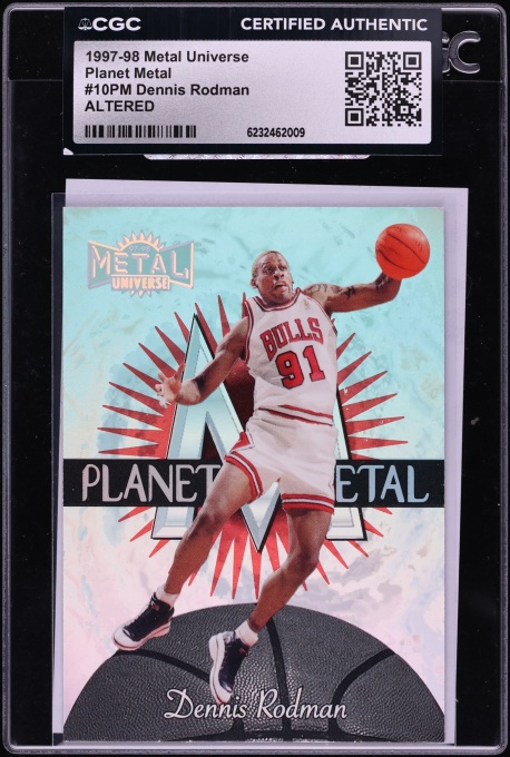 1997 Metal Universe Planet Dennis Rodman #10PM CGC ALTERED AUTH