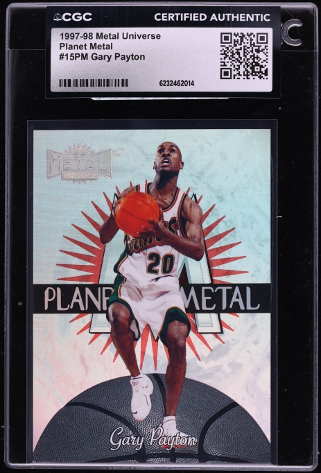 1997 Metal Universe Planet Gary Payton #15PM CGC AUTH