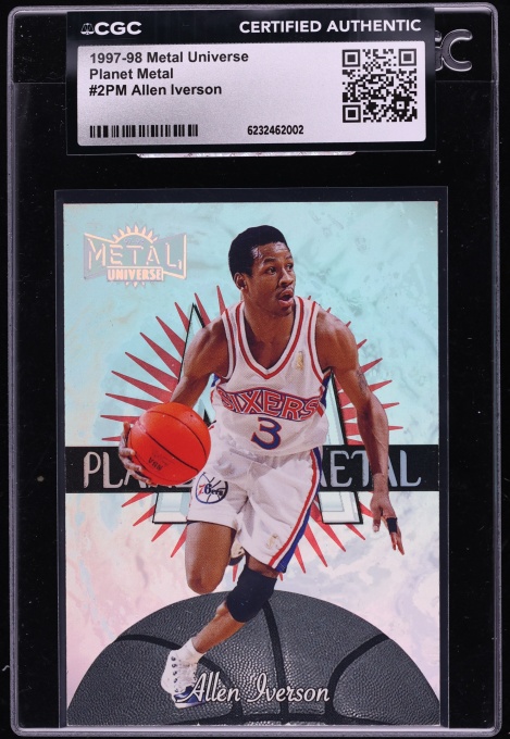 1997 Metal Universe Planet Allen Iverson #2PM CGC AUTH