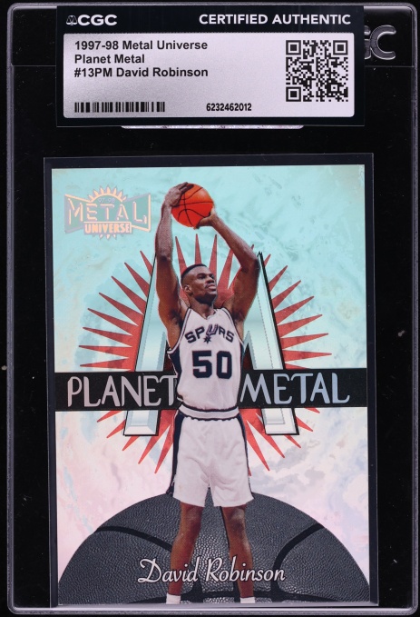 1997 Metal Universe Planet David Robinson #13PM CGC AUTH