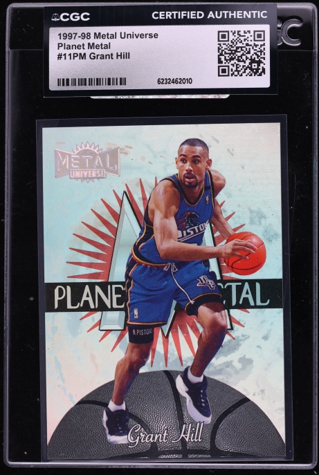 1997 Metal Universe Planet Metal Grant Hill #11PM CGC AUTH