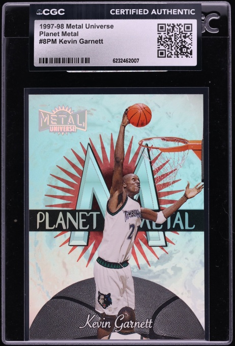 1997 Metal Universe Planet Kevin Garnett #8PM CGC AUTH
