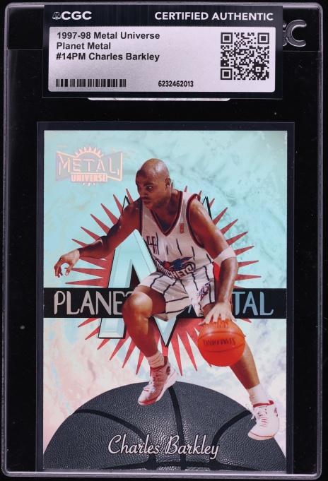 1997 Metal Universe Planet Charles Barkley #14PM CGC AUTH