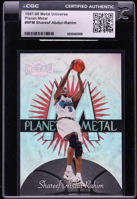 1997 Metal Universe Planet Shareef Abdur-Rahim #9PM CGC AUTH