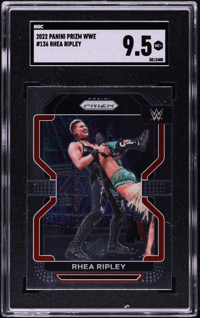 2022 Panini Prizm WWE Rhea Ripley #136 SGC 9.5 MINT+
