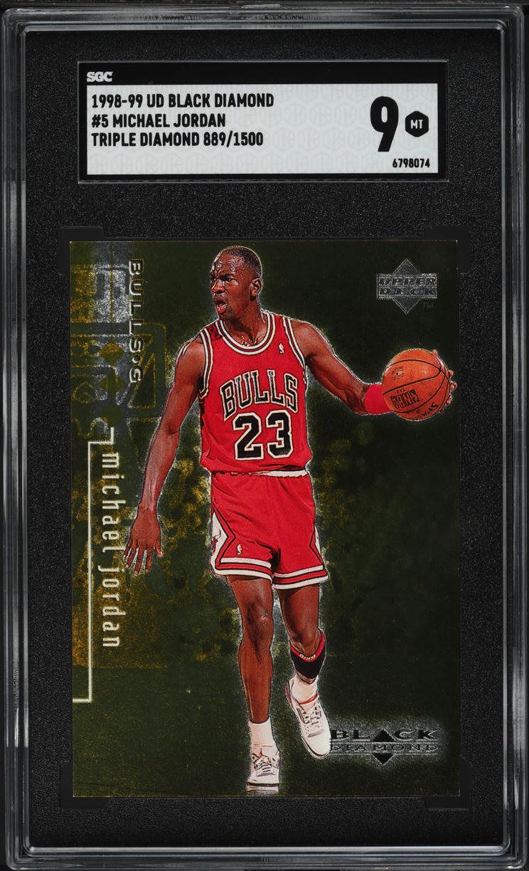 1998 Black Diamond Triple Michael Jordan #5 SGC 9 MINT