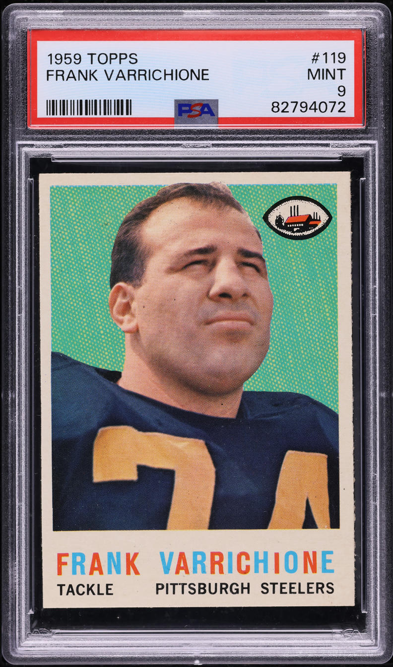 1959 Topps Football Frank Varrichione #119 PSA 9 MINT