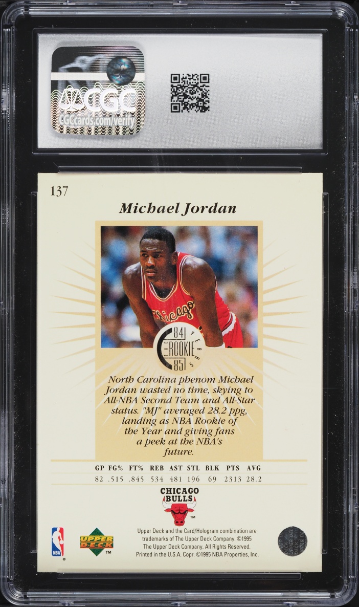 1995 Upper Deck Basketball Michael Jordan #137 CGC 10 GEM MINT