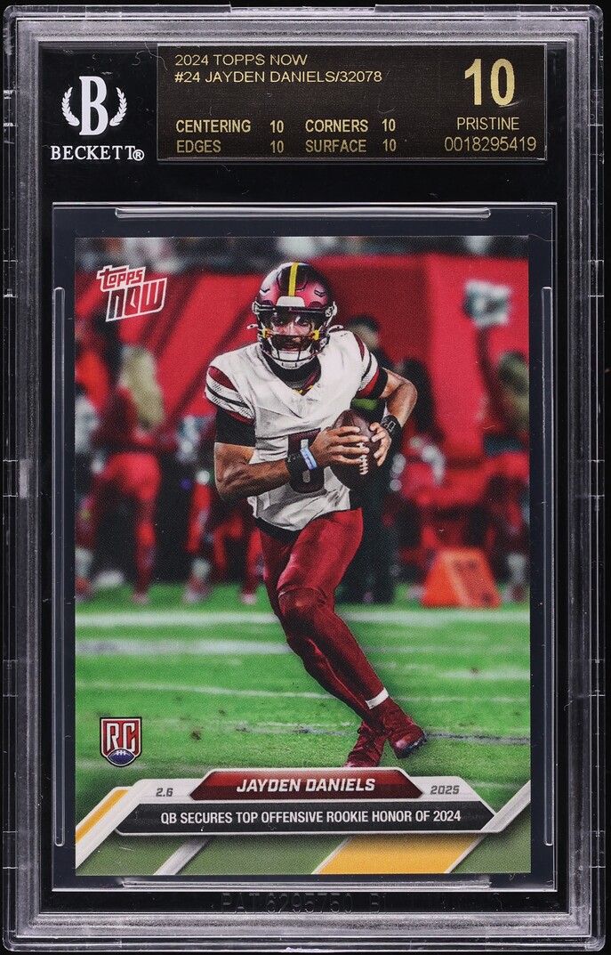 2024 Topps Now Jayden Daniels ROOKIE #24 BGS 10 BLACK LABEL