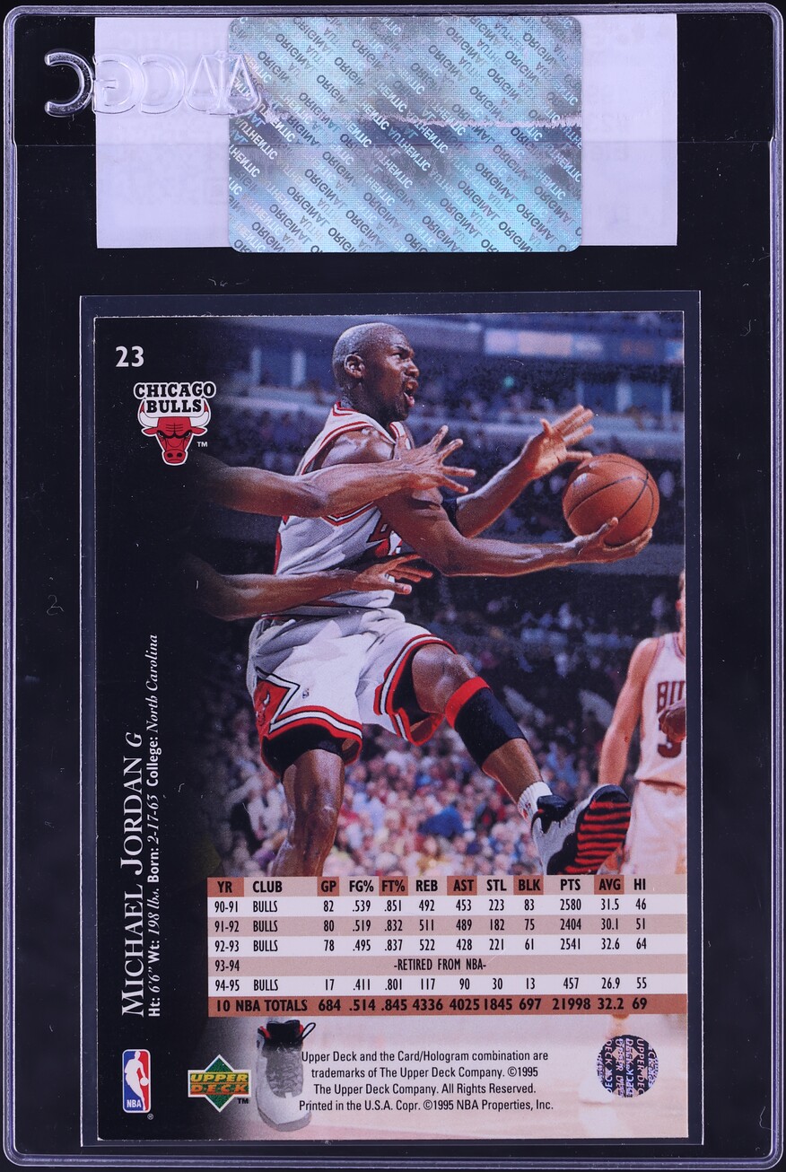 1995 Upper Deck Electric Court Michael Jordan #23 CGC AUTH
