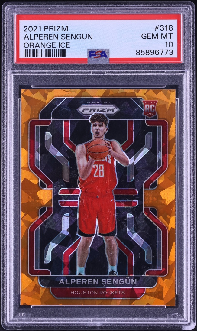 2021 Panini Prizm Orange Ice Alperen Sengun ROOKIE #318 PSA 10 GEM MINT