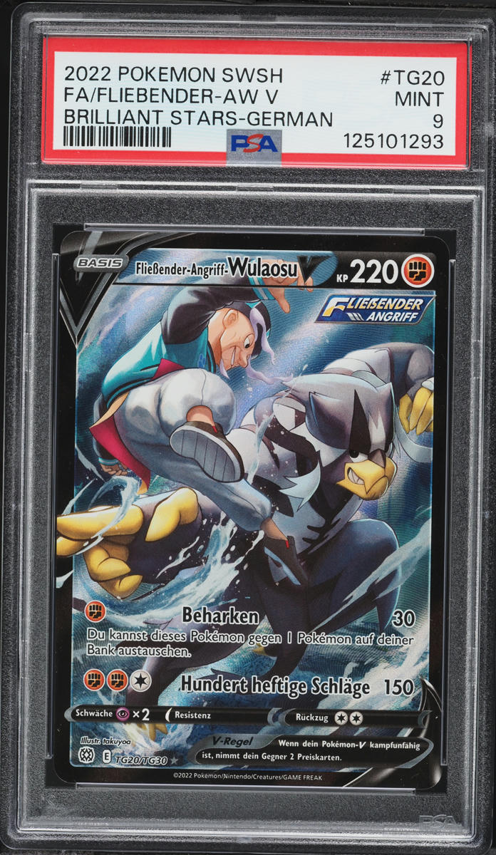 2022 Pokemon German Sword & Shield Brilliant Stars Rapid Strike Urshifu V #TG20 PSA 9