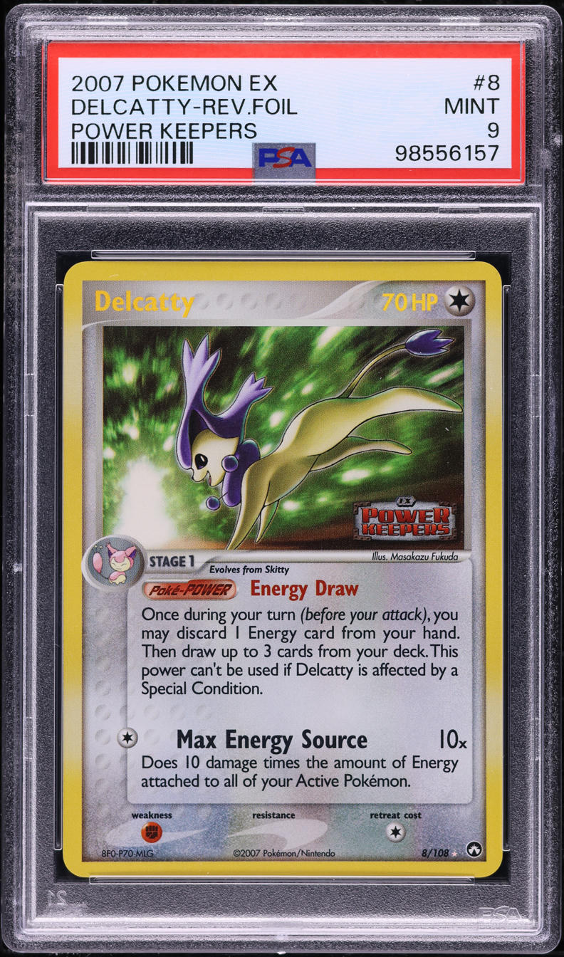 2007 Pokemon EX Power Keepers Reverse Holo Delcatty #8 PSA 9 MINT