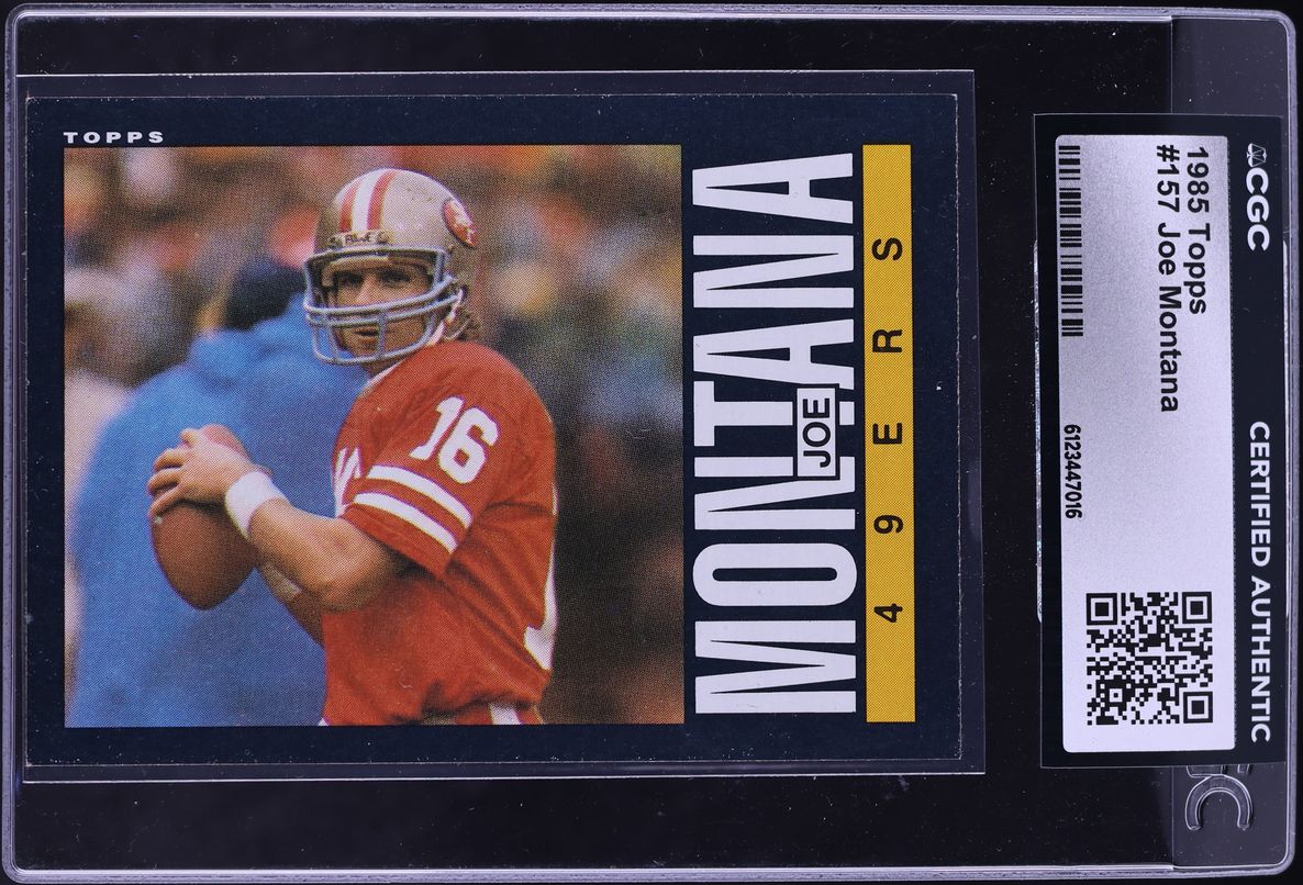 1985 Topps Football Joe Montana #157 CGC AUTH