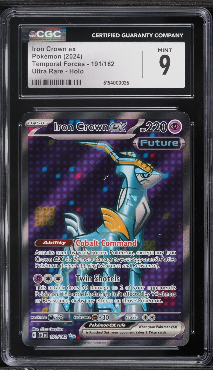 2024 Pokemon Scarlet & Violet Temporal Forces Full Art Iron Crown ex #191 CGC 9 MINT