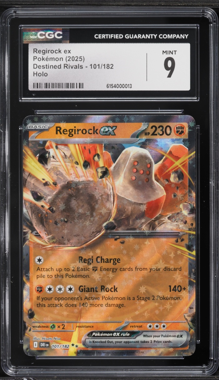 2025 Pokemon Scarlet & Violet Destined Rivals Holo Regirock ex #101 CGC 9 MINT