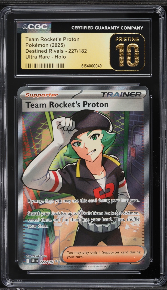 2025 Pokemon SV Destined Rivals Full Art Team Rocket's Proton #227 CGC 10 PRISTINE