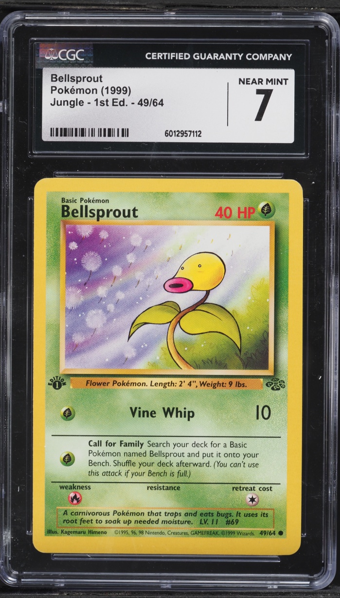 1999 Pokemon Jungle 1st Edition Bellsprout #49 CGC 7 NRMT
