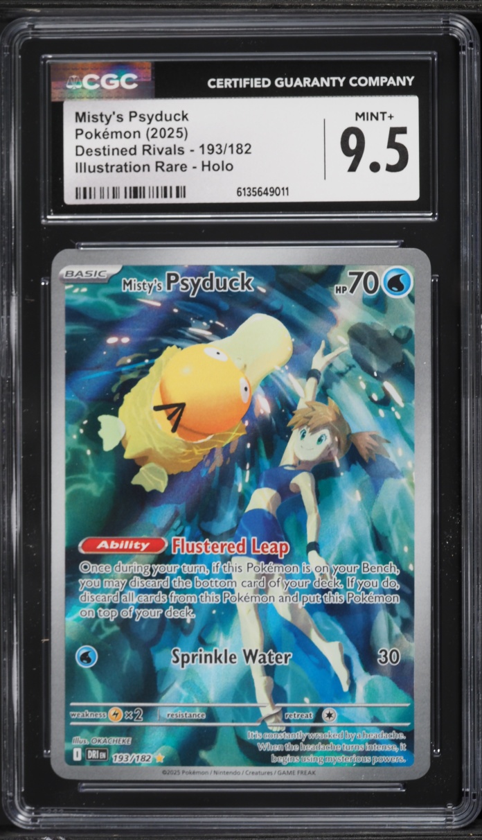 2025 Pokemon Scarlet & Violet Destined Rivals IR Misty's Psyduck #193 CGC 9.5 MINT+