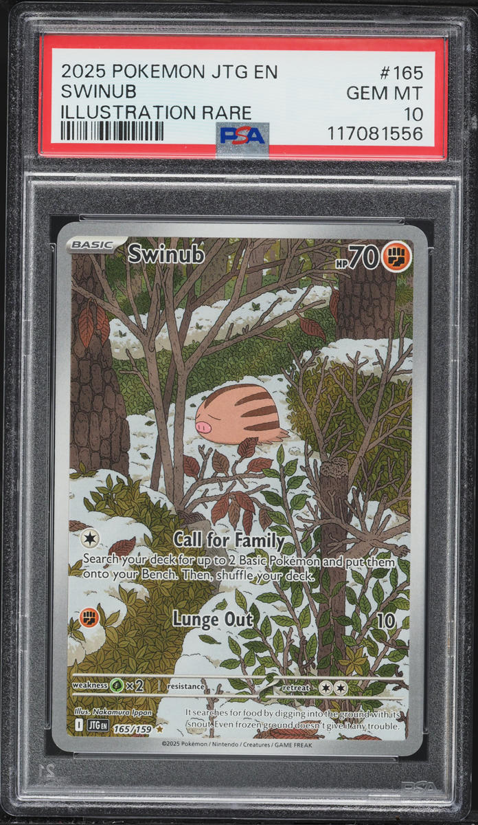 2025 Pokemon Scarlet & Violet Journey Together IR Swinub #165 PSA 10 GEM MINT