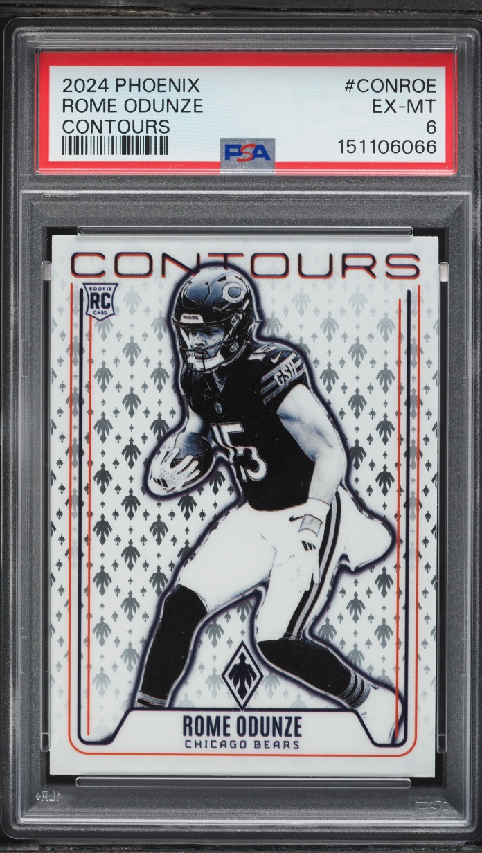 2024 Panini Phoenix Contours Rome Odunze ROOKIE #CON-ROE PSA 6 EXMT